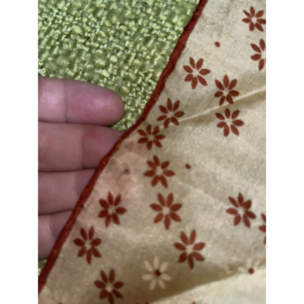 silk scarves lot of‎ 3 , 1 handrolled scarf , ocean , geometric , floral - Picture 10 of 15